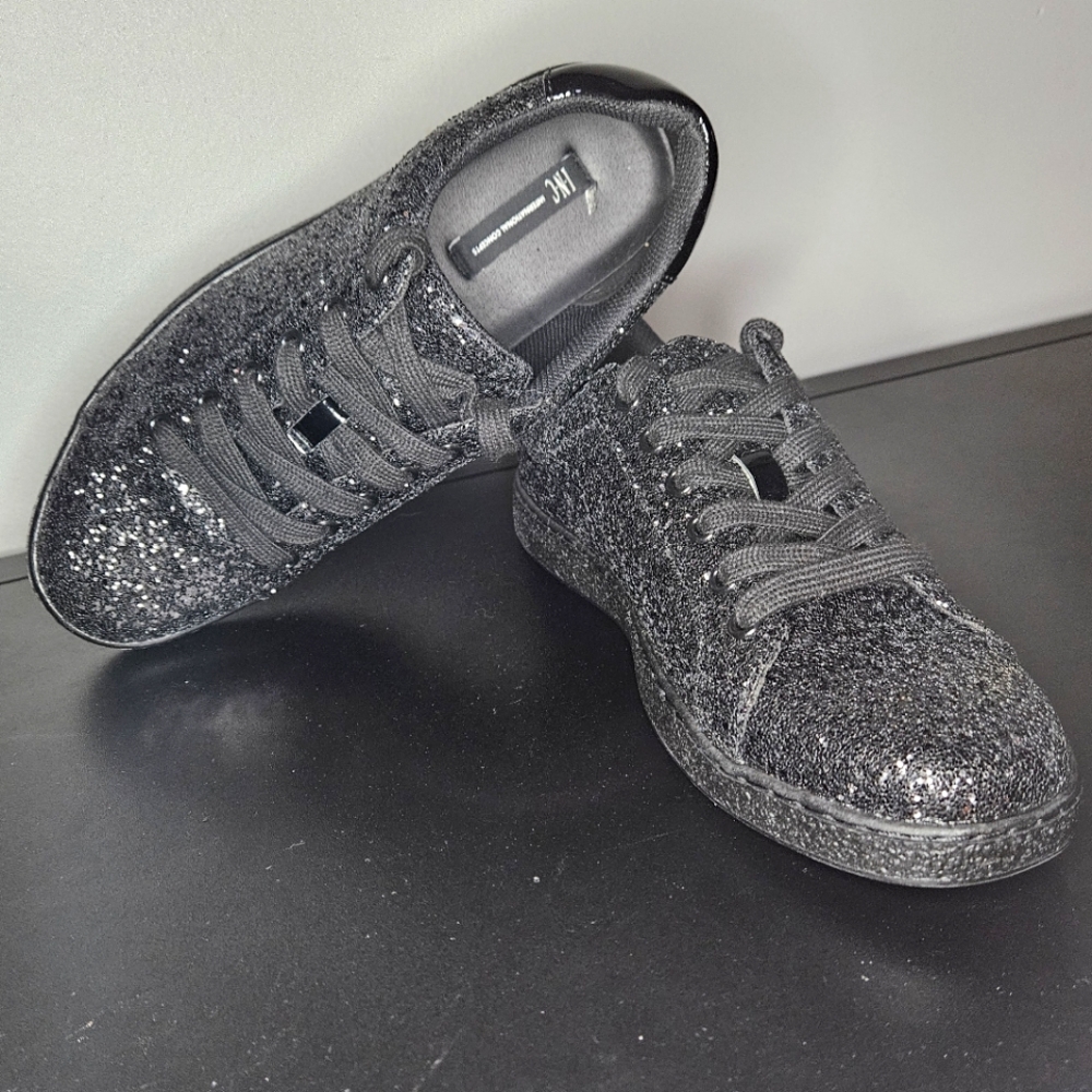 INC International Concepts Black Sparkle Glitter Sneaker Mens Size 8M Shoes